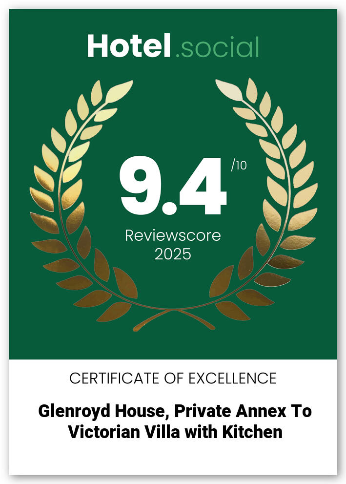 booking.com award for Glenroyd annex in Todmorden